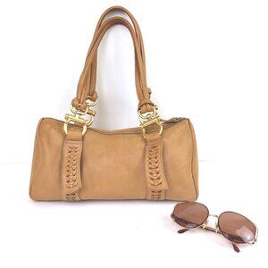 Vintage Charles David Tan/Camel  Soft leather Shoulder Bag Goldtone Hardware